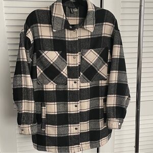 H&M Black and White Checkered Jacket